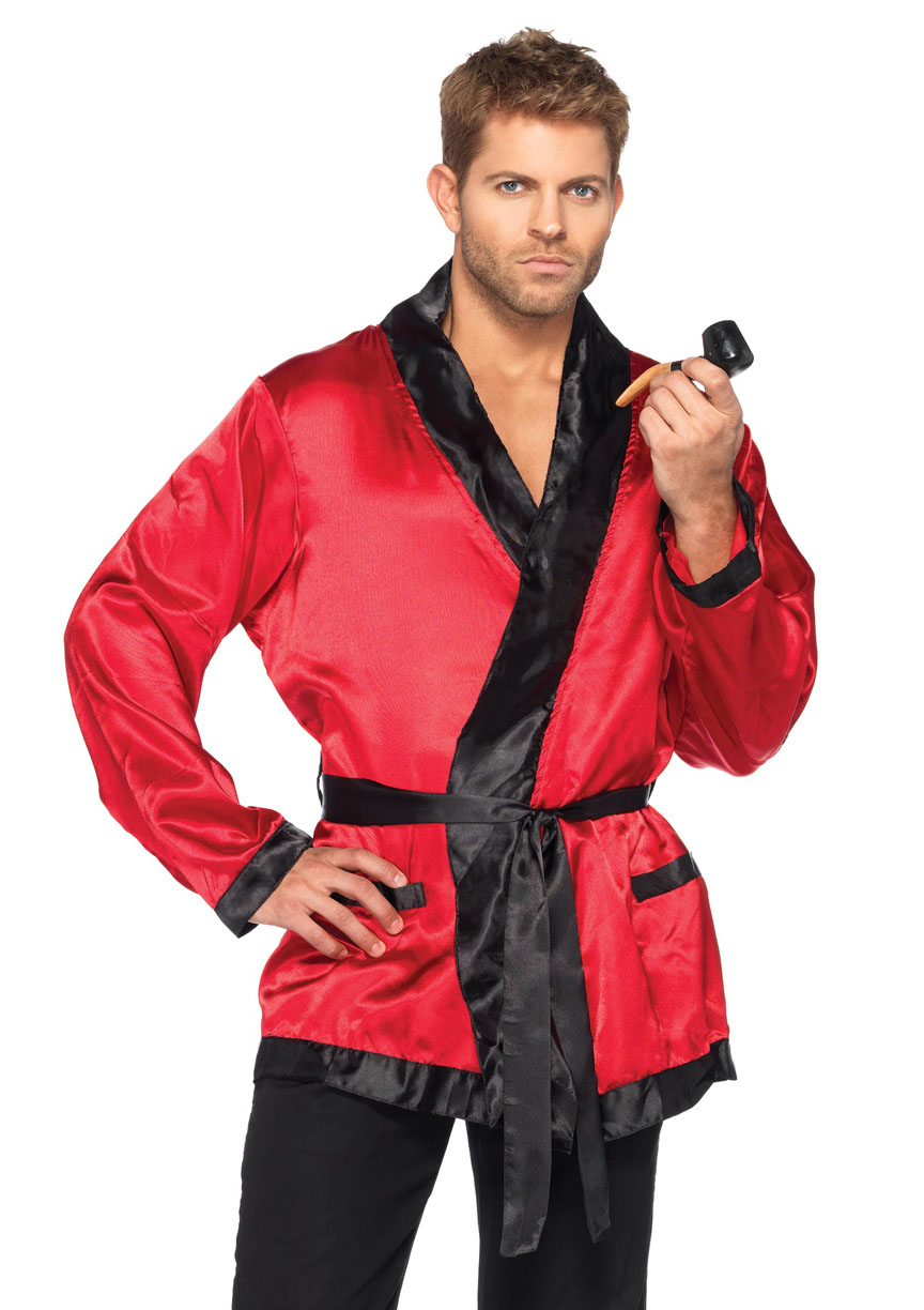 Bachelor Playboy Halloween Costume Cosplay Cigarette Smoke Jacket Robe