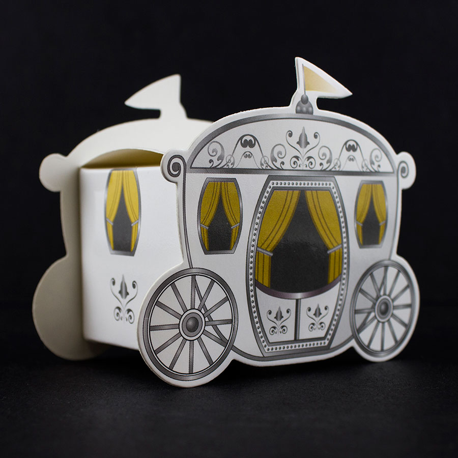 Enchanted Carriage Fairytale Wedding Bridal Shower Favor Boxes 24/pk 